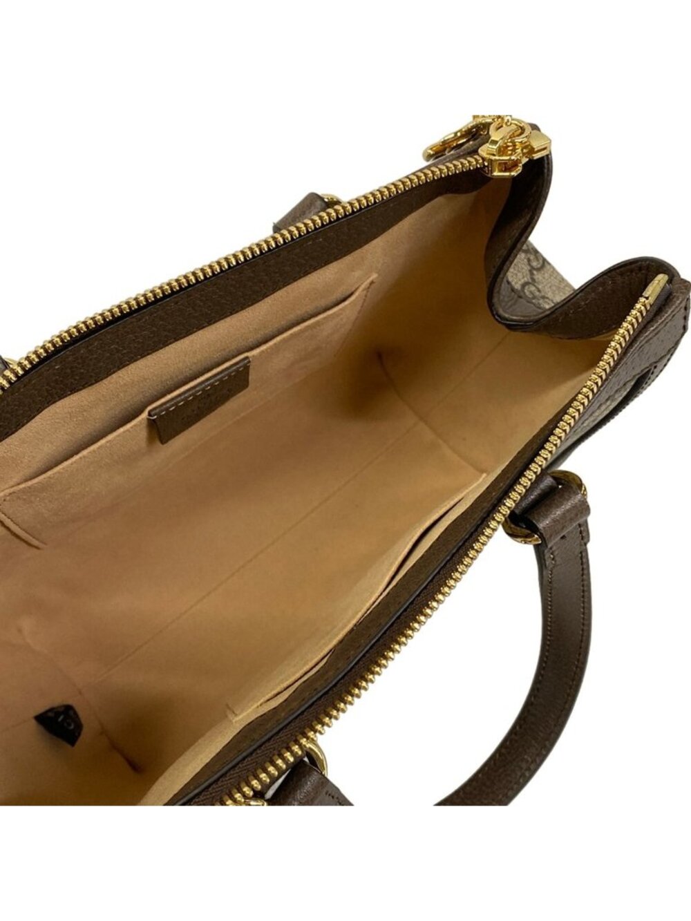 Gucci Handbag Ophidia GG Small Tote Beige Dark Brown Multi Leather - Picture 7 of 15